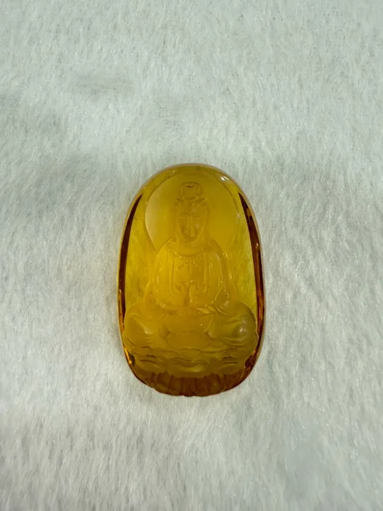 黃棕色調琥珀・橢圓弧面 AMB-C-0-00028