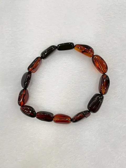 紅棕色調琥珀・手珠串 AMB-B-0-00141