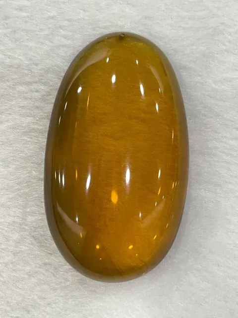 黃棕色調琥珀・橢圓弧面墜子 AMB-P-0-00030