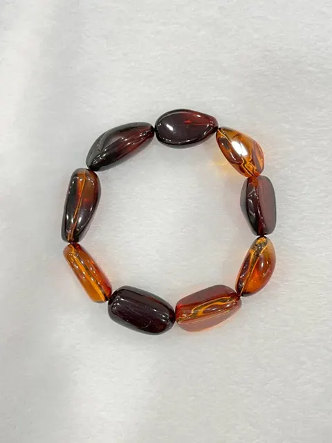 紅棕色調琥珀・手珠串 AMB-B-0-00110