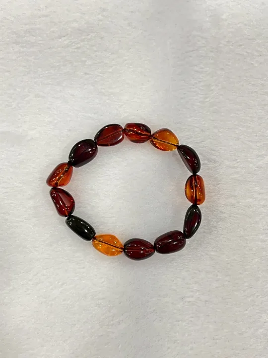 紅棕黃色調琥珀・手珠串 AMB-B-0-00143