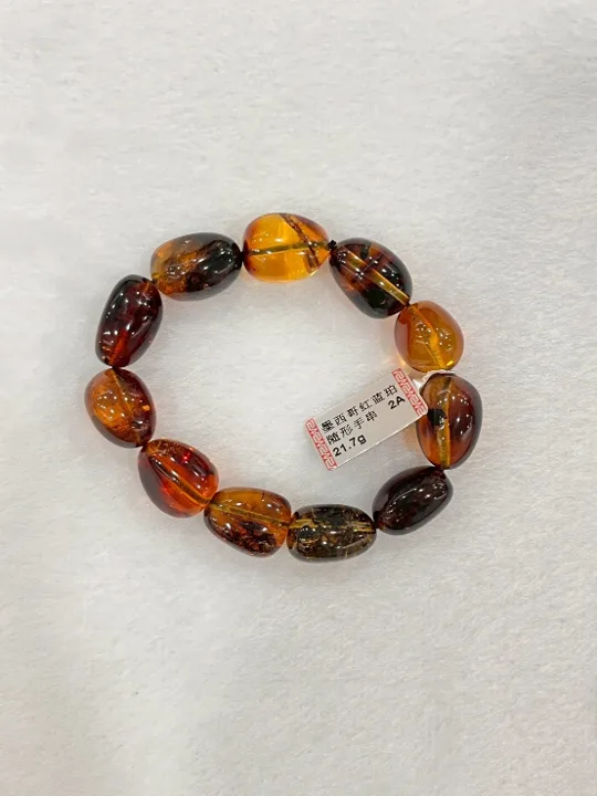黃棕色琥珀・手珠串 AMB-B-0-00166