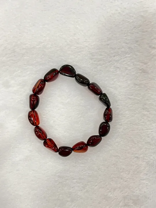 紅棕色調琥珀・手珠串 AMB-B-0-00138