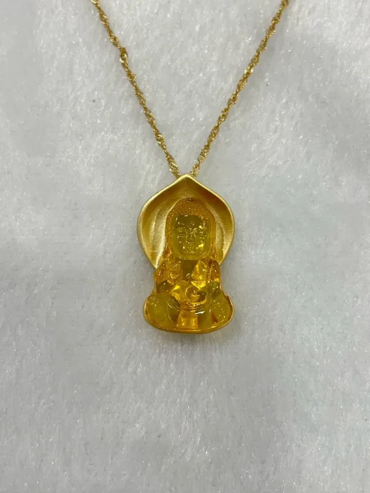 黃色調琥珀・琥珀墜子 AMB-N-S-00042