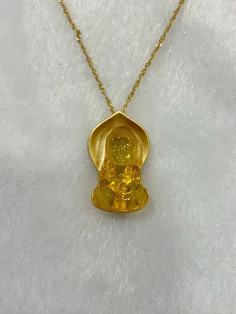 黃色調琥珀・琥珀墜子 AMB-N-S-00042