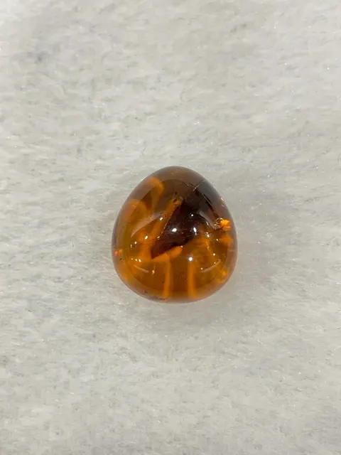 棕色調琥珀・水滴弧面 AMB-L-0-00282