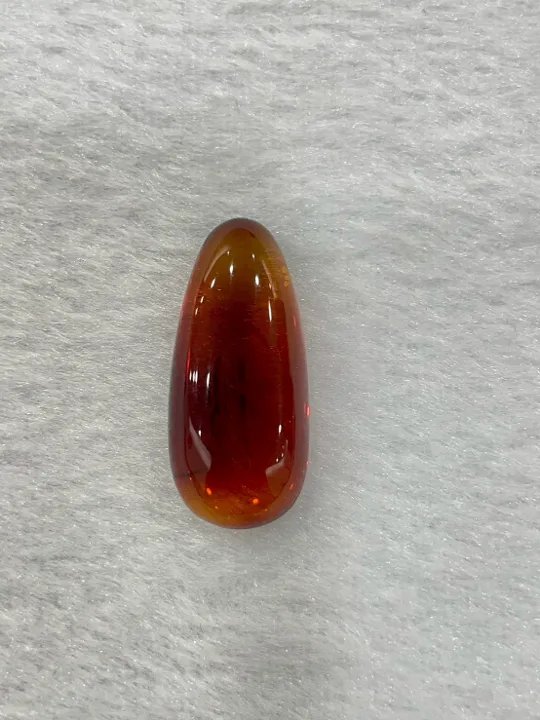 紅棕色琥珀・水滴弧面琢型 AMB-L-0-00137