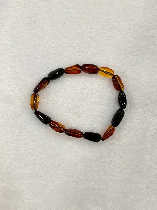 紅棕黃色調琥珀・手珠串 AMB-B-0-00124