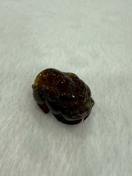 棕色調琥珀・貔貅 珠子 AMB-C-0-00050