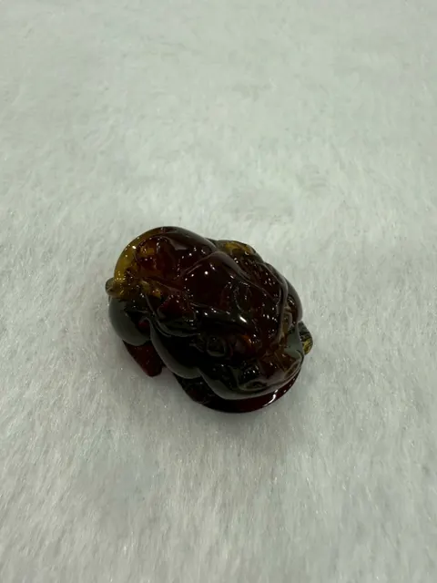 棕色調琥珀・貔貅 珠子 AMB-C-0-00050