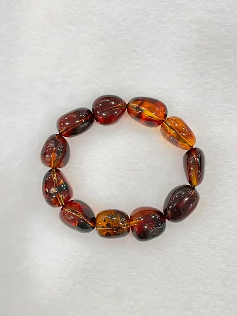 紅棕色調琥珀・手珠串 AMB-B-0-00100