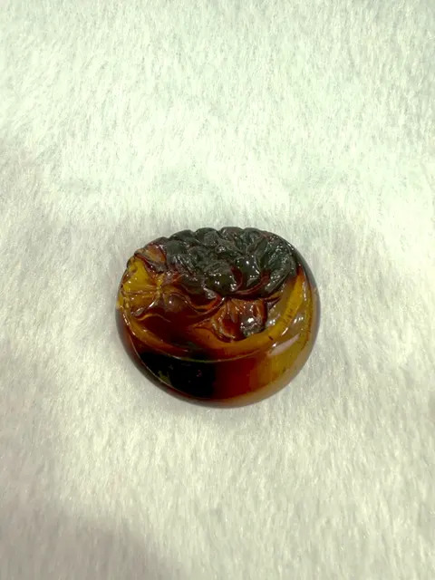 棕色調琥珀・隨形弧面墜子 AMB-P-0-00052