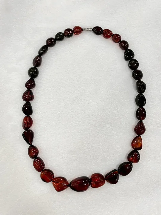 紅棕色調琥珀・項鍊 AMB-N-S-00007