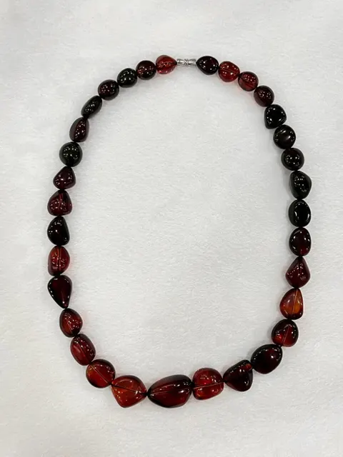 紅棕色調琥珀・項鍊 AMB-N-S-00007