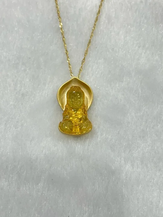 黃色調琥珀・琥珀墜子 AMB-N-S-00043