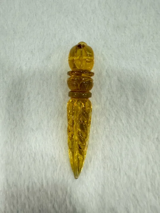 黃色調琥珀・金剛杵墜子 AMB-P-0-00063