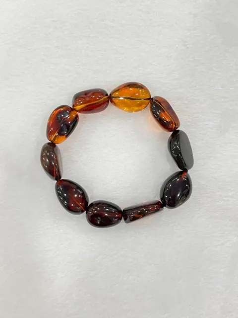 紅棕黃色調琥珀・手珠串 AMB-B-0-00161