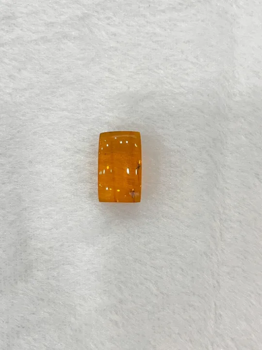 黃棕色調琥珀・矩形弧面琢型 AMB-L-0-00054