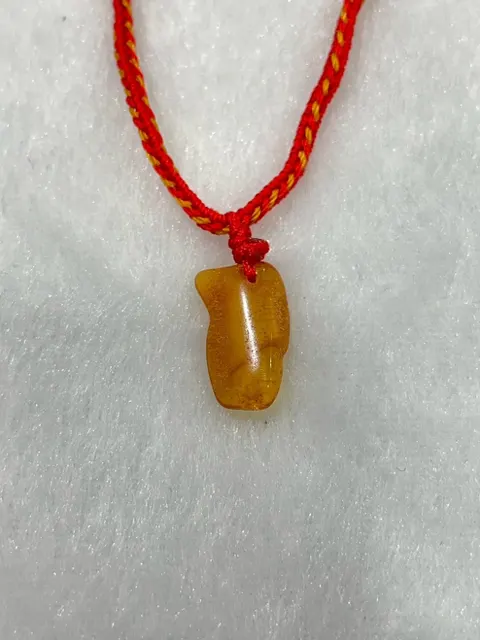黃色調琥珀・小掛件 AMB-P-0-00079