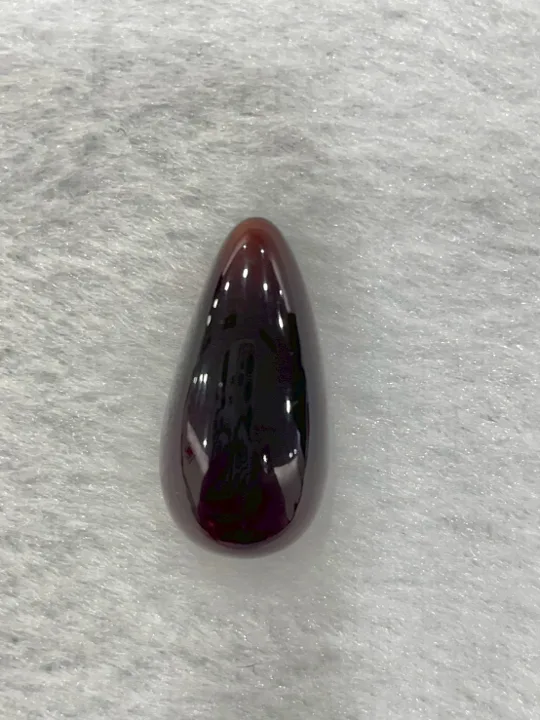 紅色調琥珀・水滴弧面琢型 AMB-L-0-00138