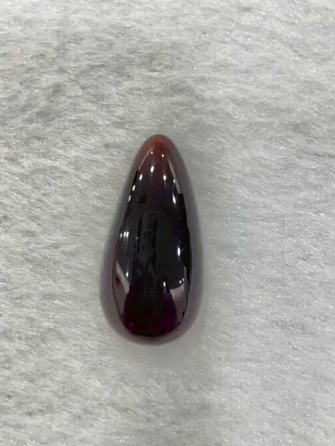 紅色調琥珀・水滴弧面琢型 AMB-L-0-00138