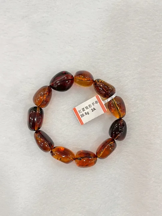 紅棕色調琥珀・手珠串 AMB-B-0-00117
