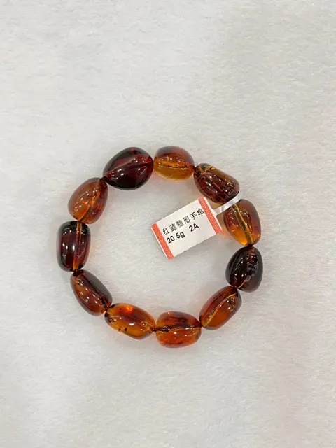 紅棕色調琥珀・手珠串 AMB-B-0-00117