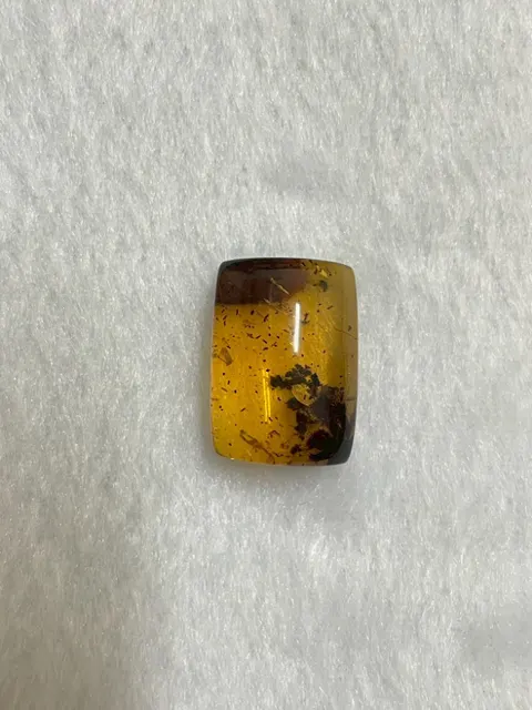 黃棕色調琥珀・矩形弧面 AMB-L-0-00204