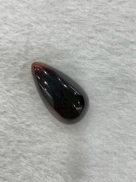 紅色調琥珀・水滴弧面琢型 AMB-L-0-00139