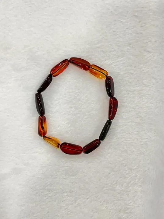 紅棕黃色調琥珀・手珠串 AMB-B-0-00137