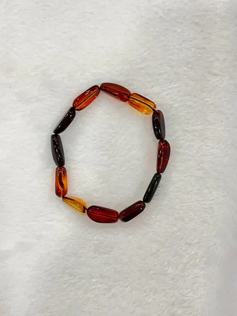 紅棕黃色調琥珀・手珠串 AMB-B-0-00137