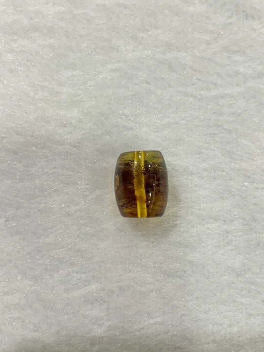 黃棕色調琥珀・桶珠 AMB-A-0-00015