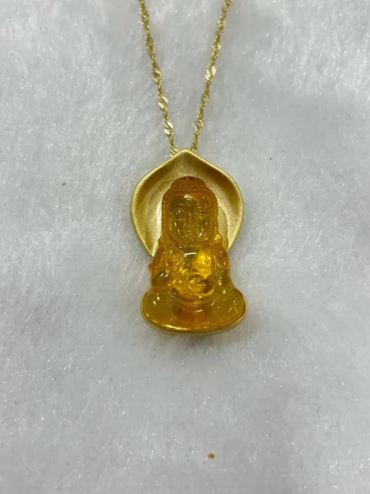 黃色調琥珀・琥珀墜子 AMB-N-S-00044