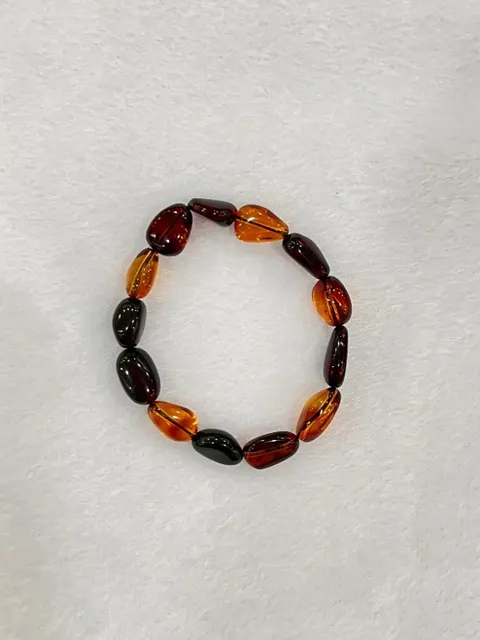 紅棕黃色調琥珀・手珠串 AMB-B-0-00156