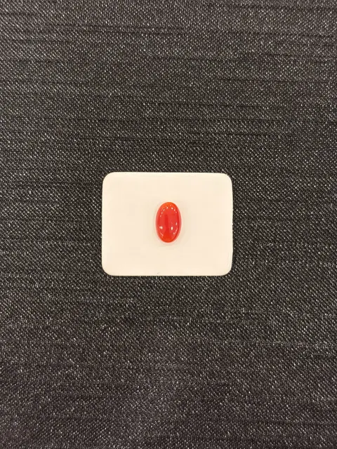 紅色珊瑚・橢圓弧面琢型 COA-L0-00091