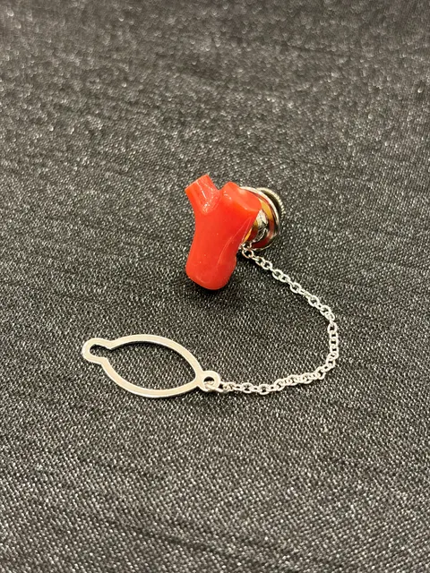 紅色珊瑚・領針 COA-AS-00034