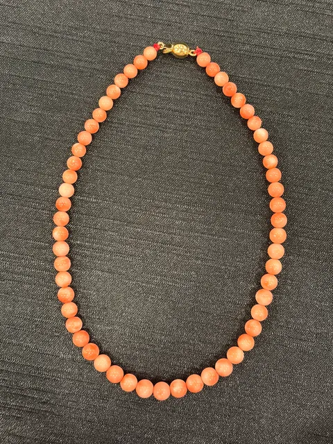粉紅色珊瑚・珊瑚長項鍊 COA-NS-00001