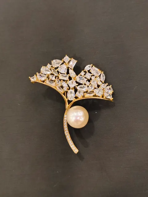 白色珍珠・珍珠胸針 PEA-AA-00050