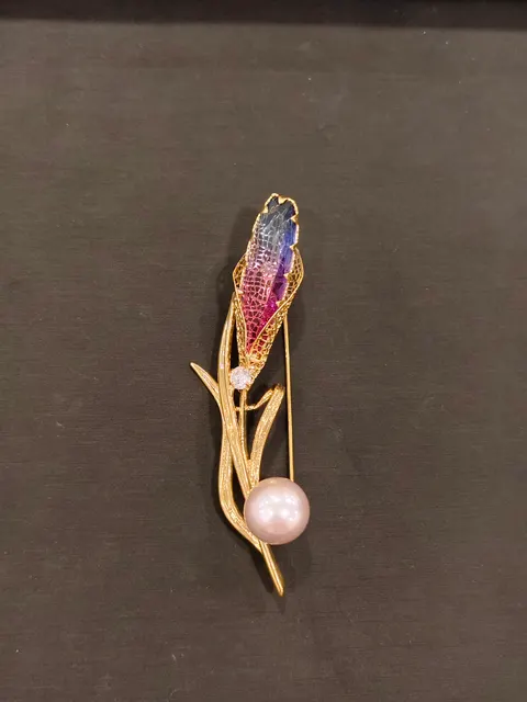 粉色珍珠・珍珠胸針 PEA-AA-00049