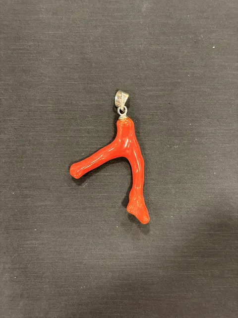 紅色珊瑚・珊瑚枝墜子 COA-PS-00059