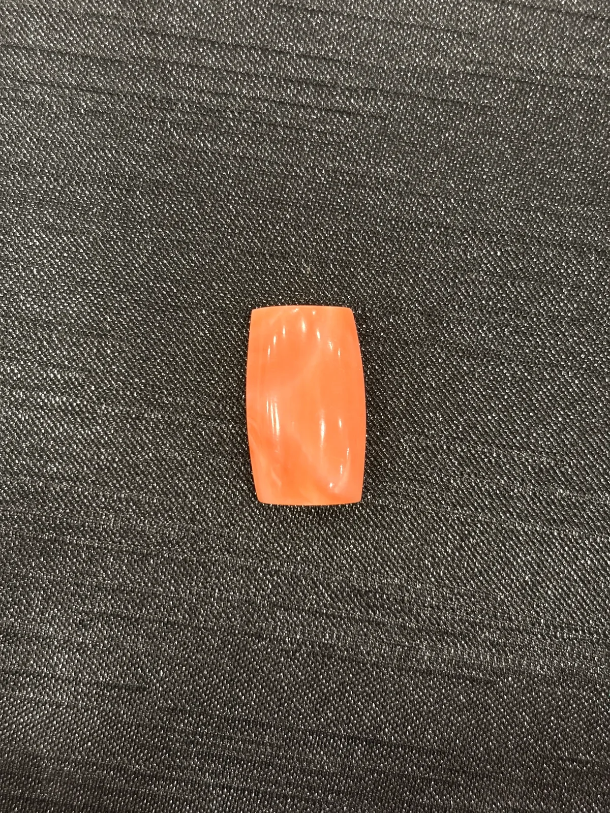 橘紅色珊瑚・長方弧面琢型 COA-L0-00082