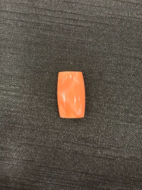 橘紅色珊瑚・長方弧面琢型 COA-L0-00082