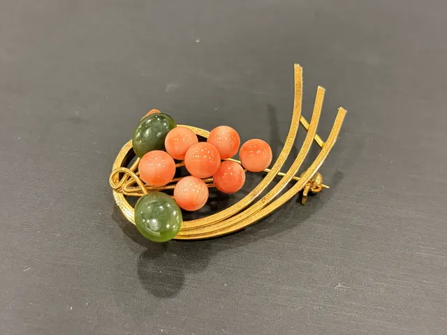 粉紅色珊瑚・珊瑚 胸針 COA-AS-00014