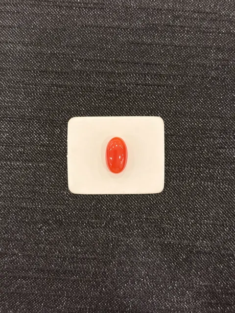 紅色珊瑚・橢圓弧面琢型 COA-L0-00092