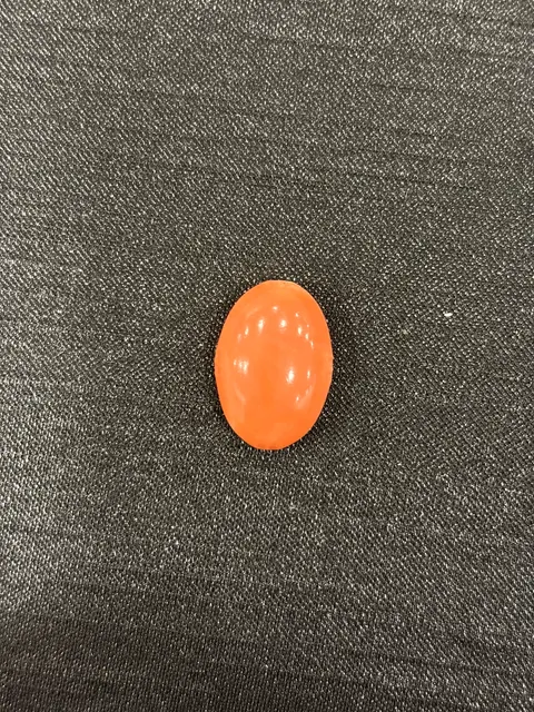 橘紅色珊瑚・橢圓弧面琢型 COA-L0-00025