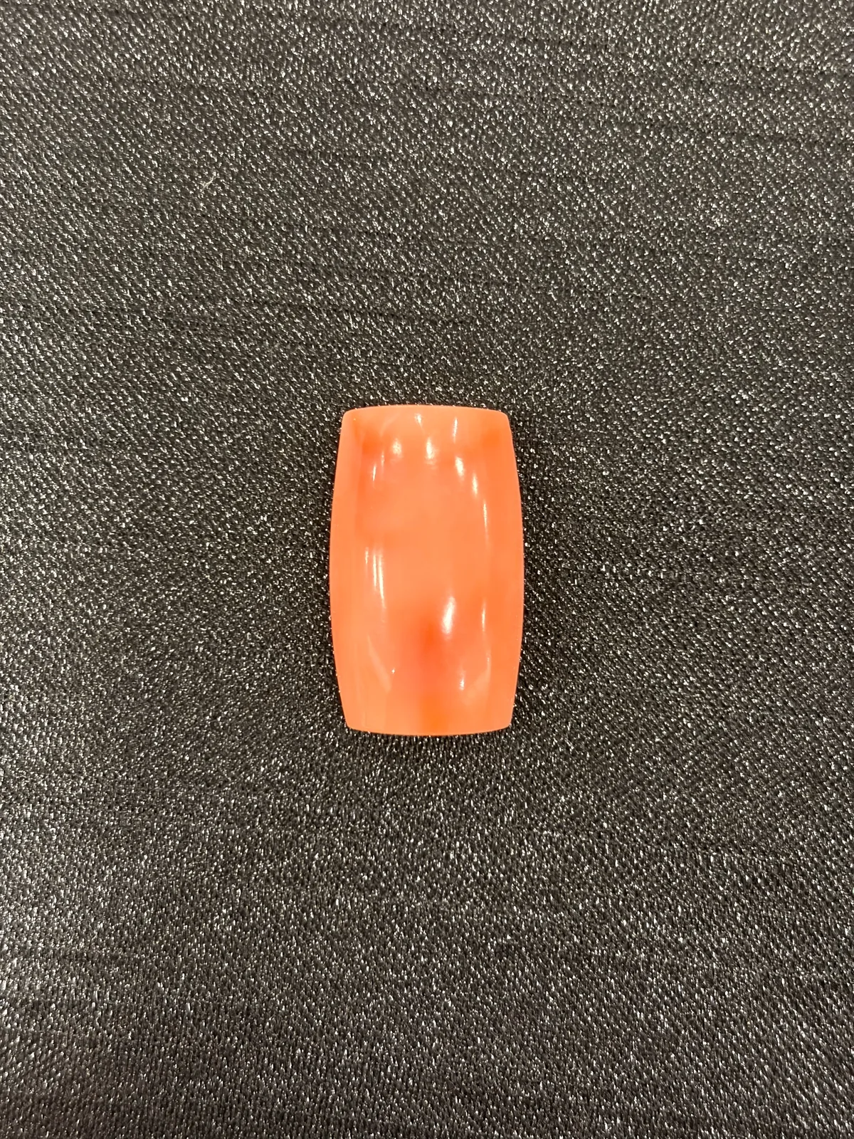 橘紅色珊瑚・長方弧面琢型 COA-L0-00021