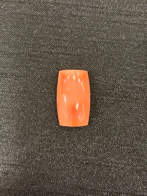 橘紅色珊瑚・長方弧面琢型 COA-L0-00021