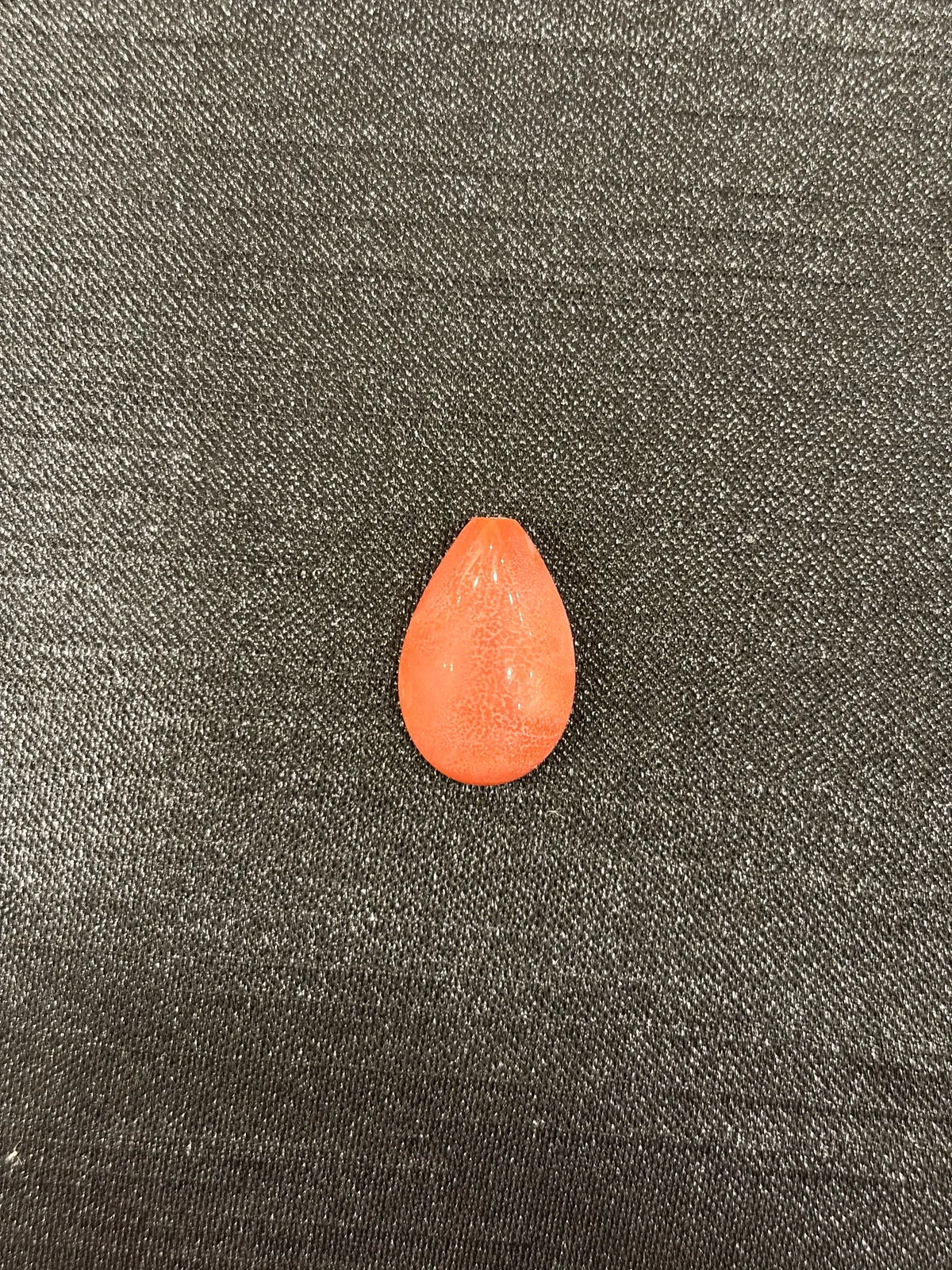 橘紅色珊瑚・水滴弧面琢型 COA-L0-00026