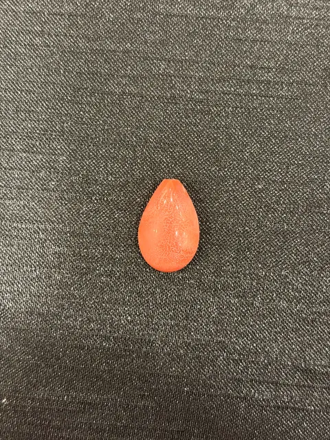 橘紅色珊瑚・水滴弧面琢型 COA-L0-00026