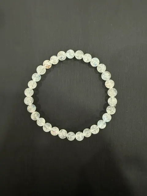無色(白色)拉長石(彩虹月光石)・手串珠 FEL-B-0-00008